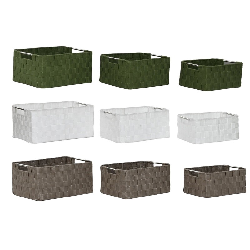 Set di Cestini Home ESPRIT Verde Grigio Crema Metallo polipropilene 38 x 28 x 17 cm 3 Pezzi (3 Unità) Set di Cestini Home ESPRIT Verde Grigio Crema Metallo polipropilene 38 x 28 x 17 cm 3 Pezzi (3 Unità)