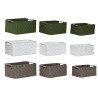 Set di Cestini Home ESPRIT Verde Grigio Crema Metallo polipropilene 38 x 28 x 17 cm 3 Pezzi (3 Unità)
