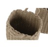 Set di Cestini Home ESPRIT Bianco Beige Corda 30 x 30 x 43 cm 2 Pezzi (2 Unità)