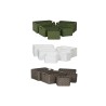 Set di Cestini Home ESPRIT Verde Grigio Crema Metallo polipropilene 44 x 32 x 20 cm (3 Unità)