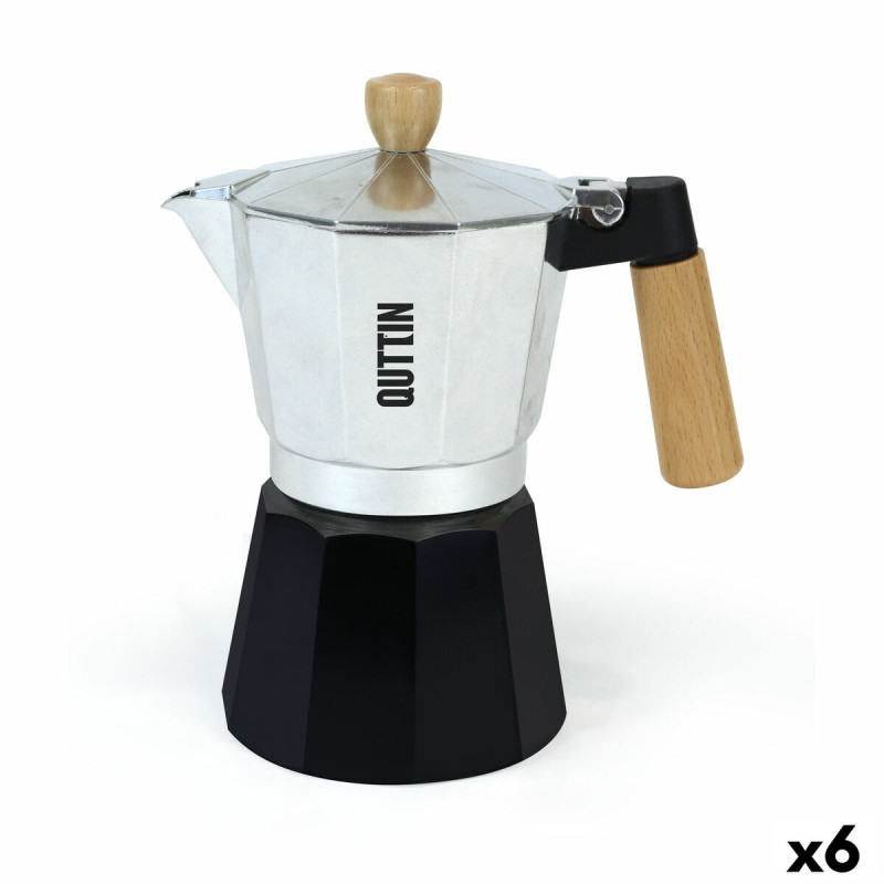 Caffettiera Italiana Quttin Alluminio 6 Tazze (6 Unità) Caffettiera Italiana Quttin Alluminio 6 Tazze (6 Unità)