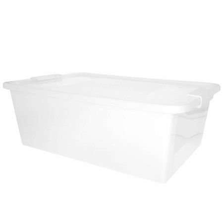 Scatola portaoggetti con coperchio Curver Bianco Plastica 26 L 55 x 19 x 35 cm (7 Unità)