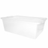 Scatola portaoggetti con coperchio Curver Bianco Plastica 26 L 55 x 19 x 35 cm (7 Unità)