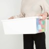 Scatola portaoggetti con coperchio Curver Bianco Plastica 26 L 55 x 19 x 35 cm (7 Unità)