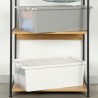 Scatola portaoggetti con coperchio Curver Bianco Plastica 26 L 55 x 19 x 35 cm (7 Unità)