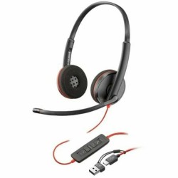 Auricolari con Microfono Poly 8X228A6 Nero Rosso