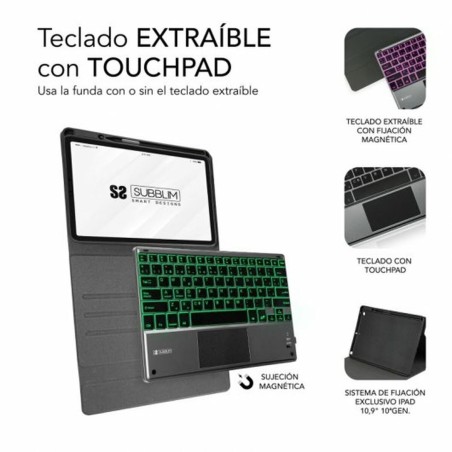 Custodia per Tablet Subblim SUBKT4-BTPI02 Nero 10,9" iPad