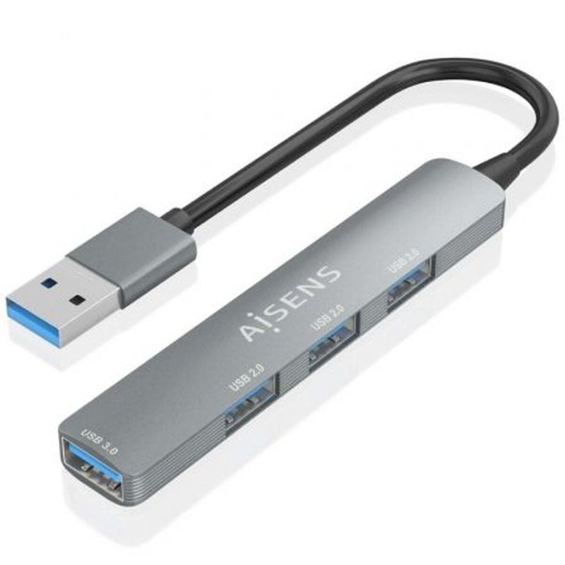 Hub USB Aisens A106-0859 Grigio (1 Unità) Hub USB Aisens A106-0859 Grigio (1 Unità)