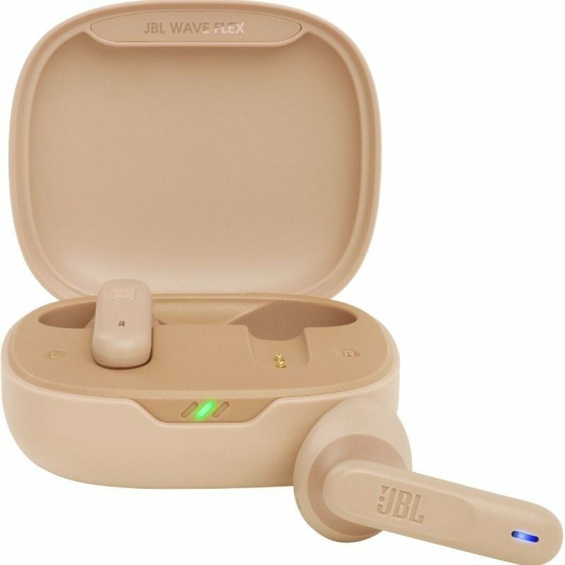 Auricolari Wireless con Custodia di Ricarica JBL Wave Flex Beige Auricolari Wireless con Custodia di Ricarica JBL Wave Flex Beige