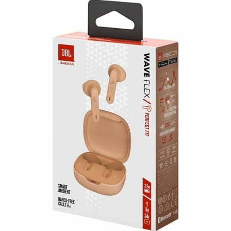 Auricolari Wireless con Custodia di Ricarica JBL Wave Flex Beige