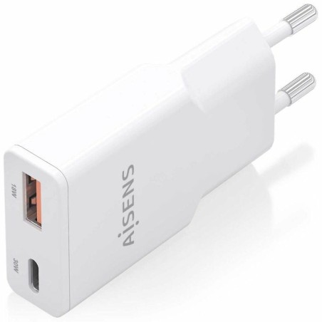 Caricabatterie da Parete Aisens ASCH-30W2P046-W Bianco 30 W