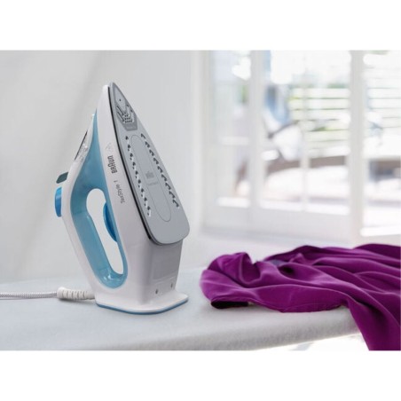 Ferro da Stiro a Vapore secco da viaggio Braun TexStyle 1 Bianco 2000 W