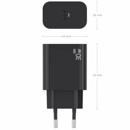Caricabatterie da Parete Aisens A110-0941 Nero 30 W