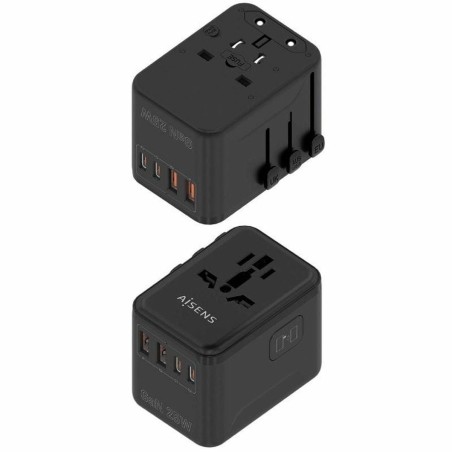 Caricabatterie da Parete Aisens ASPS-2A2C08-BK 25 W Nero