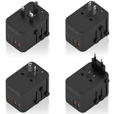 Caricabatterie da Parete Aisens ASPS-2A2C08-BK 25 W Nero