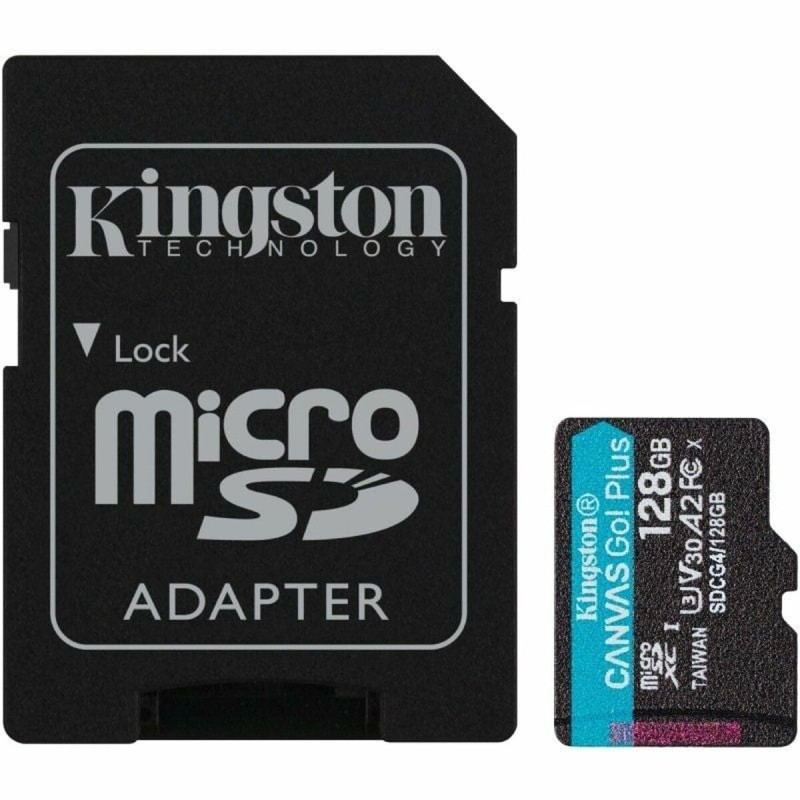 Scheda Di Memoria Micro SD con Adattatore Kingston CANVAS Go! Plus 128 GB Scheda Di Memoria Micro SD con Adattatore Kingston CANVAS Go! Plus 128 GB