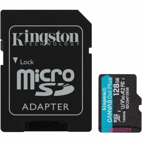 Scheda Di Memoria Micro SD con Adattatore Kingston CANVAS Go! Plus 128 GB