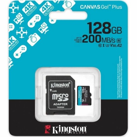 Scheda Di Memoria Micro SD con Adattatore Kingston CANVAS Go! Plus 128 GB