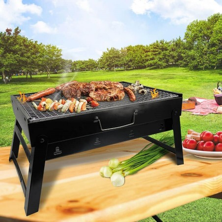 Barbecue a Carboni con Ruote Feel Maestro MR-1010 Nero Metallo