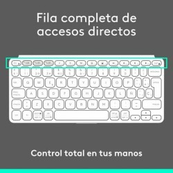Tastiera Logitech 920-012974 Bianco Grigio QWERTY