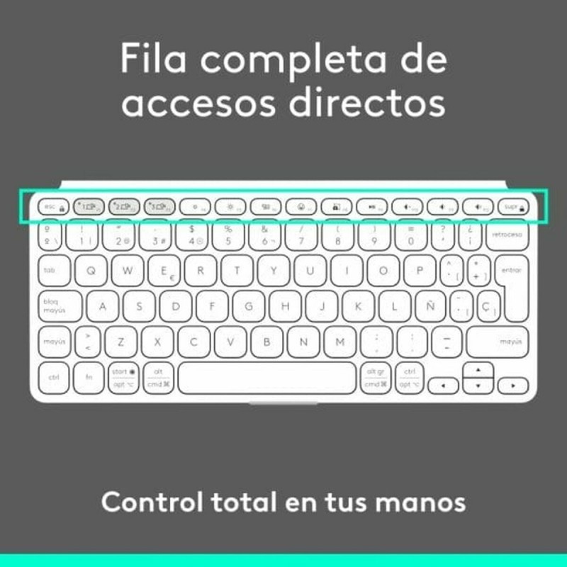 Tastiera Logitech 920-012974 Bianco Grigio QWERTY Tastiera Logitech 920-012974 Bianco Grigio QWERTY