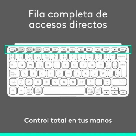 Tastiera Logitech 920-012974 Bianco Grigio QWERTY