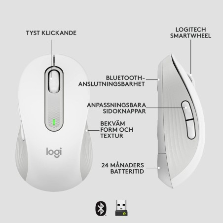 Mouse senza Fili Logitech Bianco 4000 dpi
