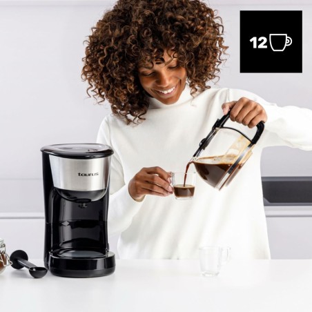 Caffettiera Americana Taurus Verona inox 12 tazas 1000 W Nero
