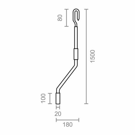 Manovella per tenda da sole Micel TLD06 Bianco 150 cm