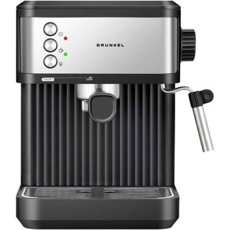 Caffettiera Express a Leva Grunkel CAFPRESSO-20AROMA Nero Argento Caffettiera Express a Leva Grunkel CAFPRESSO-20AROMA Nero Argento