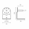 Supporto per tenda da sole Micel TLD08 Bianco 6,5 x 8,6 x 10,8 cm Asse