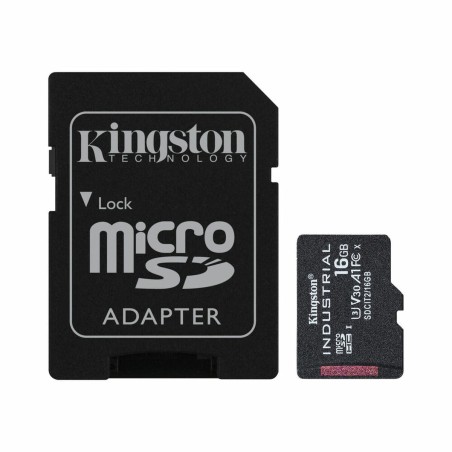 Scheda Di Memoria Micro SD con Adattatore Kingston Industrial 16GB 16 GB