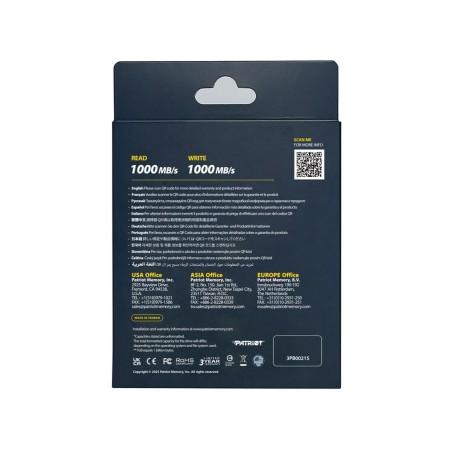 Hard Disk Esterno Patriot Memory PTPL512GPECB Nero 512 GB SSD