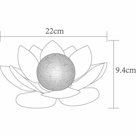 Lampada da tavolo Galix Waterlily Grigio
