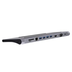 Hub USB-C T'NB DOCKUSBC11 Argentato