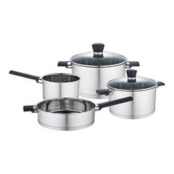 Batteria da Cucina Baumalu Onyx Cristallo Acciaio inossidabile 6 Pezzi