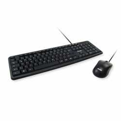 Tastiera e Mouse Equip 245201 Nero Qwerty in Spagnolo Spagnolo