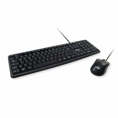 Tastiera e Mouse Equip 245201 Nero Qwerty in Spagnolo Spagnolo