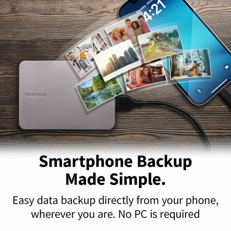 Hard Disk Esterno Toshiba HDTX210ESCAA 1 TB HDD Argentato Magnetica