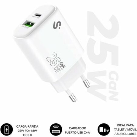 Caricabatterie per Auto Subblim SUBCHG-6G2510 Bianco