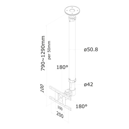 Supporto TV Neomounts FPMA-C100 10" 30" 12 kg