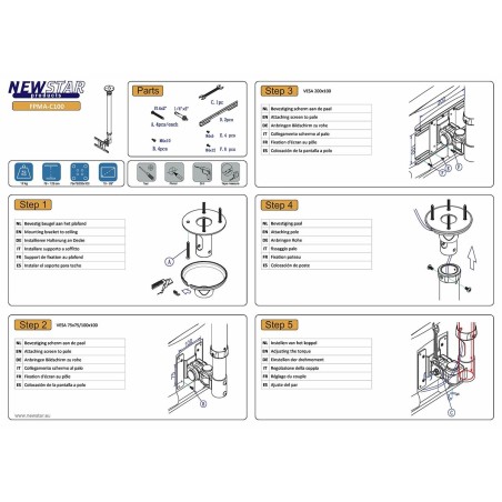 Supporto TV Neomounts FPMA-C100 10" 30" 12 kg