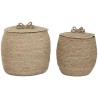 Set di Cestini Home ESPRIT Naturale Erba di mare (2 Pezzi)