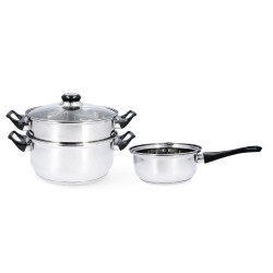 Batteria da Cucina Quid Habitat Acciaio 3 Pezzi