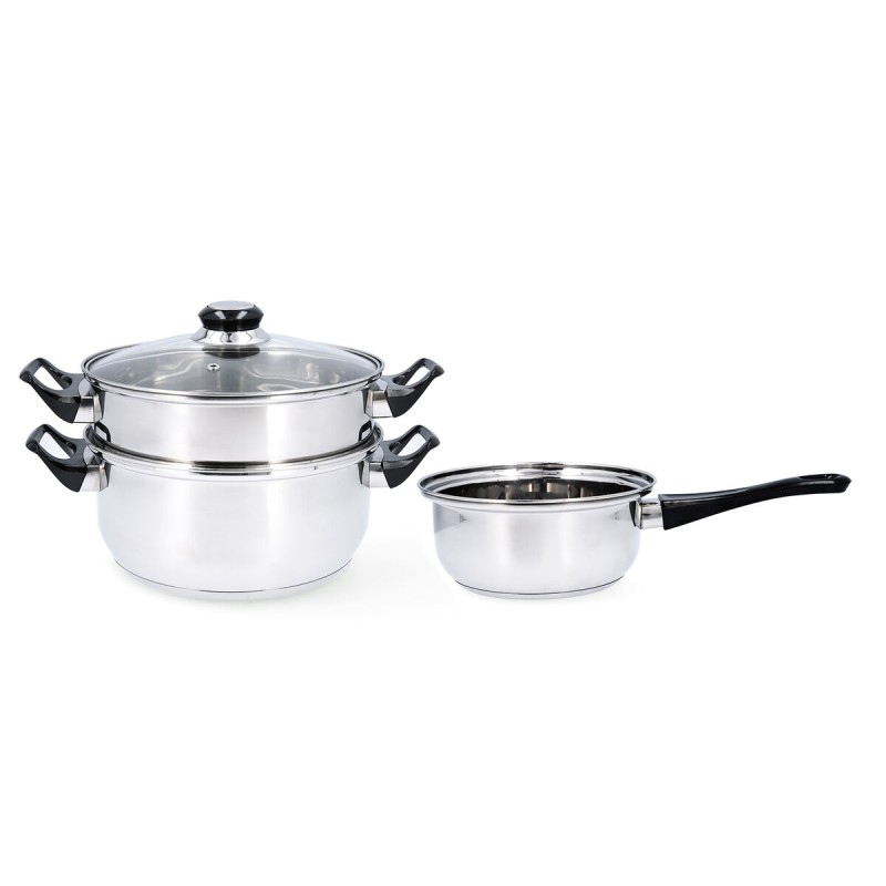 Batteria da Cucina Quid Habitat Acciaio 3 Pezzi Batteria da Cucina Quid Habitat Acciaio 3 Pezzi