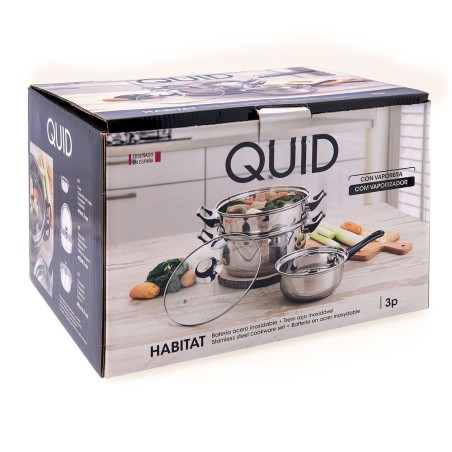 Batteria da Cucina Quid Habitat Acciaio 3 Pezzi