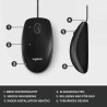 Mouse Logitech 910-006652 Nero 1000 dpi