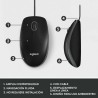 Mouse Logitech 910-006652 Nero 1000 dpi