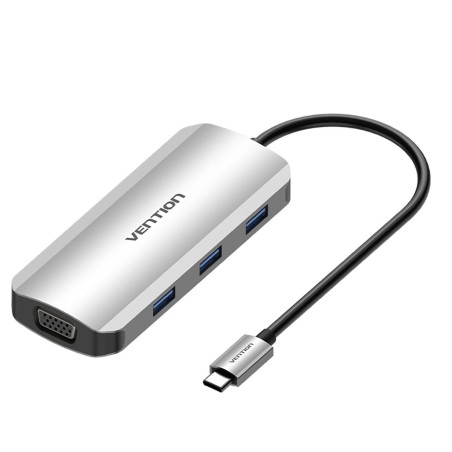 Hub USB Vention TOIHB 100 W Argentato