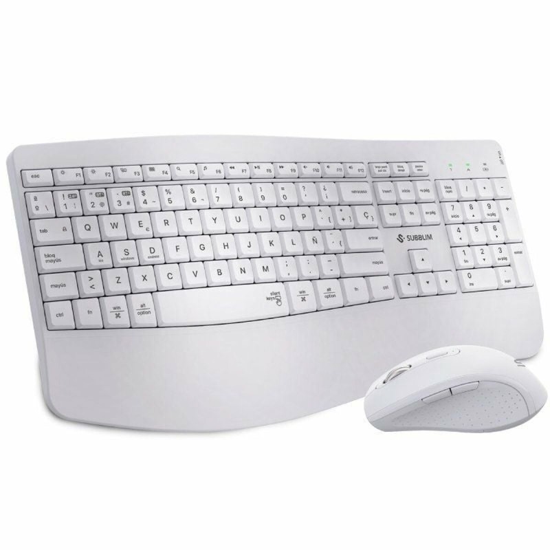 Tastiera e Mouse Subblim SUBKBC-DCOPW1 Bianco Tastiera e Mouse Subblim SUBKBC-DCOPW1 Bianco